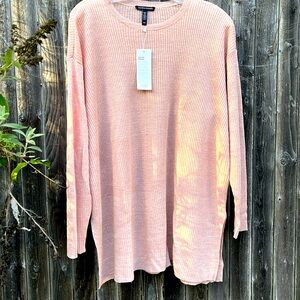 Eileen Fisher NWT Pink Linen Sweater Size M
